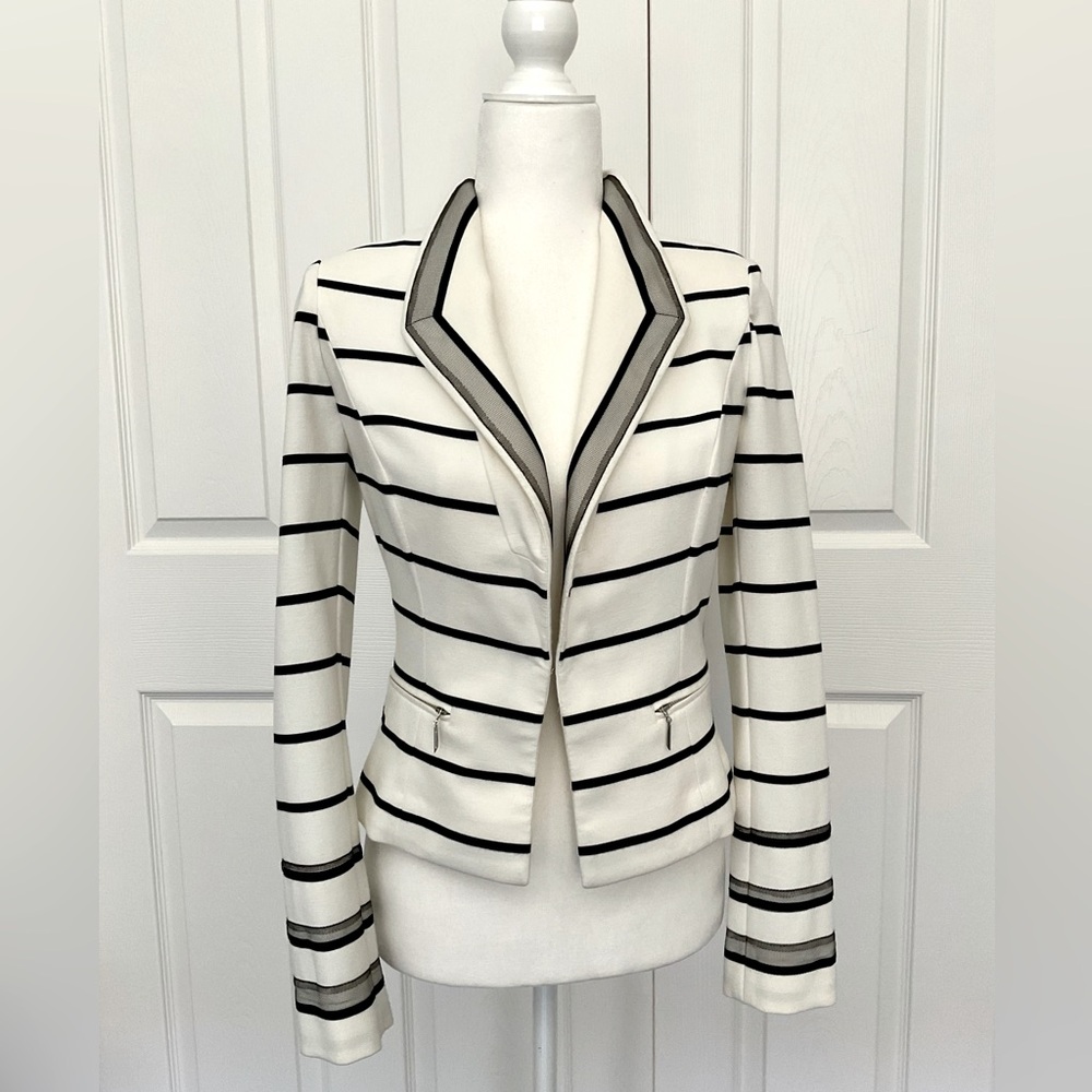 White House Black Market Women’s Striped Jacket Size 2